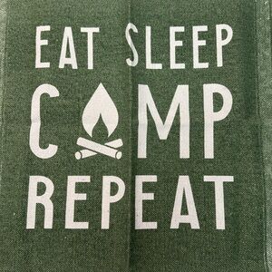 Camping Throw Rug Green Washable Door Mat